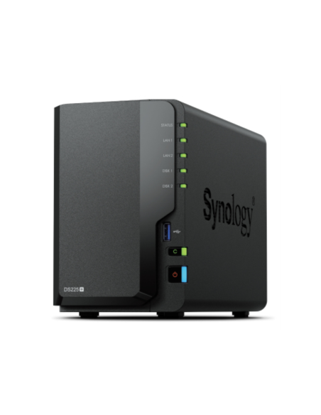 Synology DiskStation DS225+ 2 Bay NAS Escritorio Intel® Celeron® J4125 2 GB DDR4 Synology DSM Negro