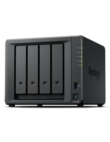 Synology DiskStation DS925+ servidor de almacenamiento NAS Ryzen Embedded V1500B 4 GB DDR4 0 TB Negro