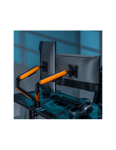 AISENS DT32TSR-251 soporte para monitor 81,3 cm (32") Negro, Naranja Escritorio