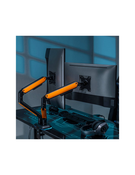 AISENS DT32TSR-251 soporte para monitor 81,3 cm (32") Negro, Naranja Escritorio