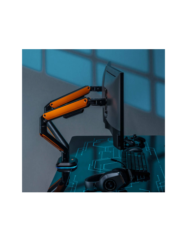 AISENS DT32TSR-251 soporte para monitor 81,3 cm (32") Negro, Naranja Escritorio