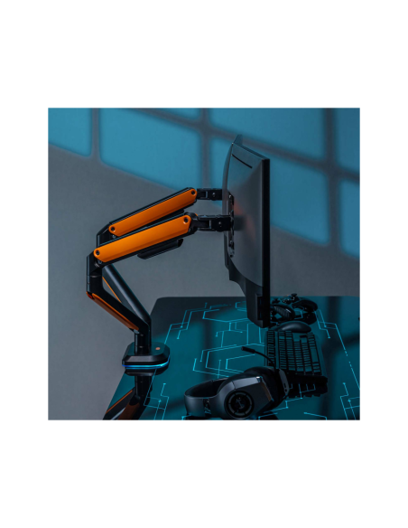 AISENS DT32TSR-251 soporte para monitor 81,3 cm (32") Negro, Naranja Escritorio