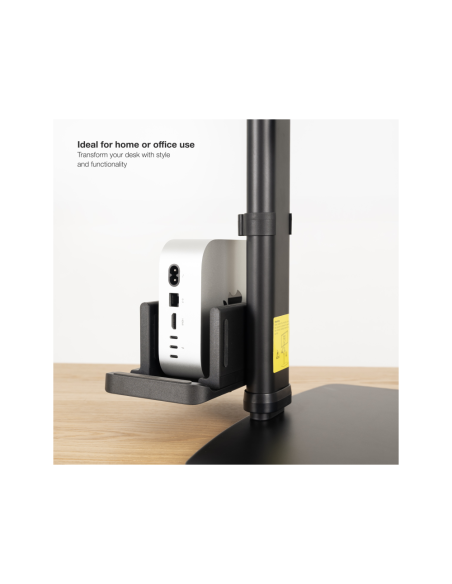 TooQ Soporte de mesa para pantallas 17”-27” con soporte integrado para CPU Ligera