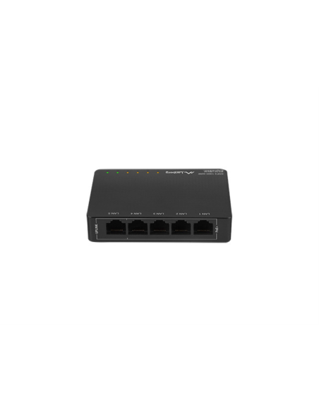 Lanberg DSP3-1005-60W switch No administrado Gigabit Ethernet (10/100/1000) Energía sobre Ethernet (PoE) Negro