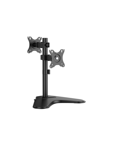 AISENS Soporte de Mesa Eco Inclinable y Rotable para 2 Monitores/POS 8kg de 17"-32", Negro