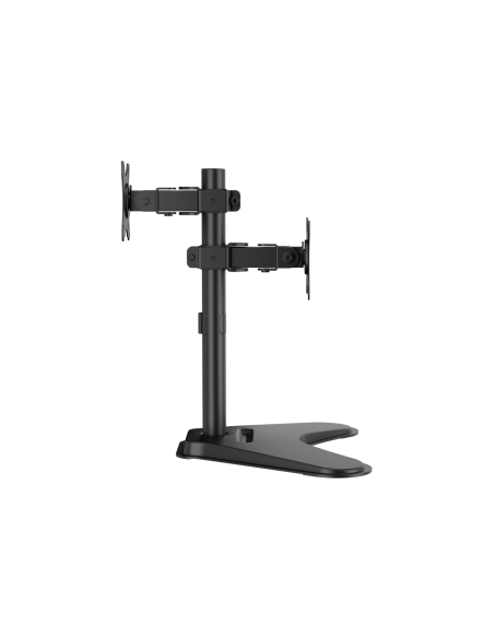 AISENS Soporte de Mesa Eco Inclinable y Rotable para 2 Monitores/POS 8kg de 17"-32", Negro