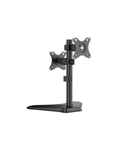 AISENS Soporte de Mesa Eco Inclinable y Rotable para 2 Monitores/POS 8kg de 17"-32", Negro