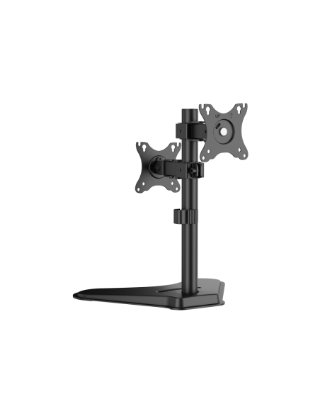 AISENS Soporte de Mesa Eco Inclinable y Rotable para 2 Monitores/POS 8kg de 17"-32", Negro