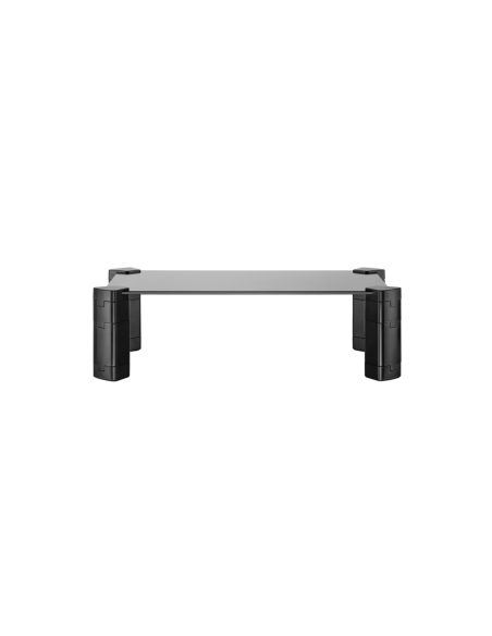 AISENS Soporte Elevador Cristal para Monitor/Portátil, Negro