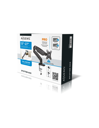 AISENS DT27TSR-043 soporte para monitor 81,3 cm (32") Negro Escritorio