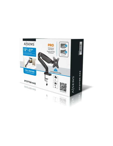 AISENS DT27TSR-043 soporte para monitor 81,3 cm (32") Negro Escritorio