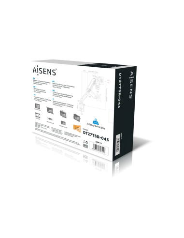 AISENS DT27TSR-043 soporte para monitor 81,3 cm (32") Negro Escritorio