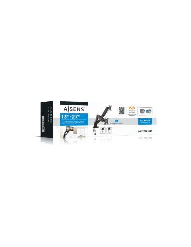 AISENS DT27TSR-045 soporte para monitor 81,3 cm (32") Negro Escritorio
