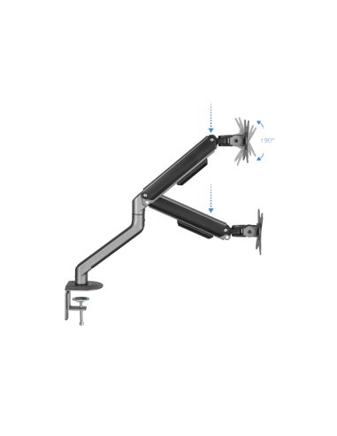TooQ DB4032TNR-G soporte para monitor 81,3 cm (32") Escritorio Negro
