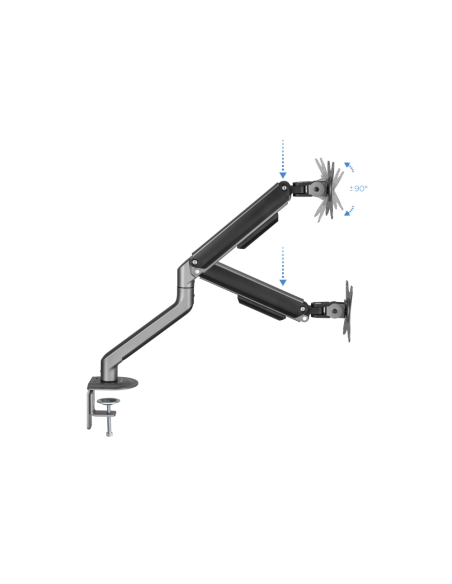 TooQ DB4032TNR-G soporte para monitor 81,3 cm (32") Escritorio Negro