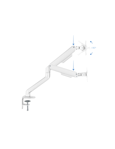 TooQ DB4032TNR-W soporte para monitor 81,3 cm (32") Escritorio Blanco