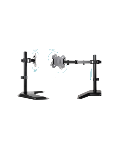 TooQ Soporte de Mesa, Giratorio e Inclinable, para 2 Pantallas de 17”-32”