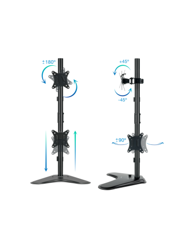 TooQ DB1703TNV-B soporte para monitor 81,3 cm (32") Escritorio Negro