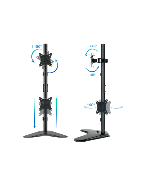 TooQ DB1703TNV-B soporte para monitor 81,3 cm (32") Escritorio Negro