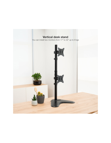 TooQ DB1703TNV-B soporte para monitor 81,3 cm (32") Escritorio Negro