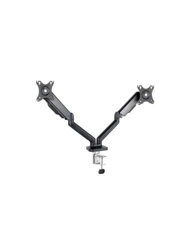 TooQ Soporte de Mesa para 2 Pantallas 17"-32", Negro