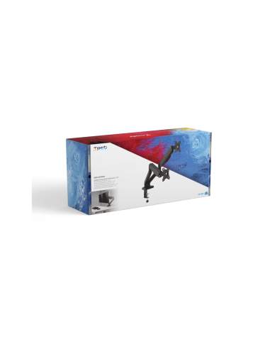 TooQ Soporte de Mesa para 2 Pantallas 17"-32", Negro