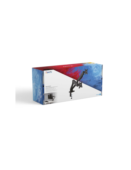 TooQ Soporte de Mesa para 2 Pantallas 17"-32", Negro