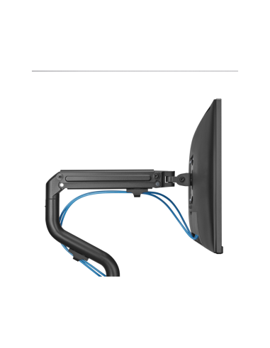 AISENS Soporte de Mesa ECO Contrapeso Giratorio e Inclinable para Monitor/TV 8Kg (3 Pivotes, 2 Brazos) de 17-32, Negro