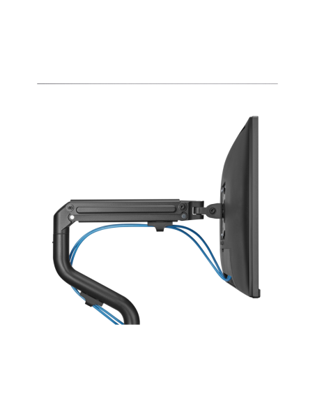 AISENS Soporte de Mesa ECO Contrapeso Giratorio e Inclinable para Monitor/TV 8Kg (3 Pivotes, 2 Brazos) de 17-32, Negro