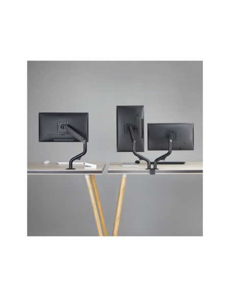 AISENS Soporte de Mesa ECO Contrapeso Giratorio e Inclinable para Monitor/TV 8Kg (3 Pivotes, 2 Brazos) de 17-32, Negro