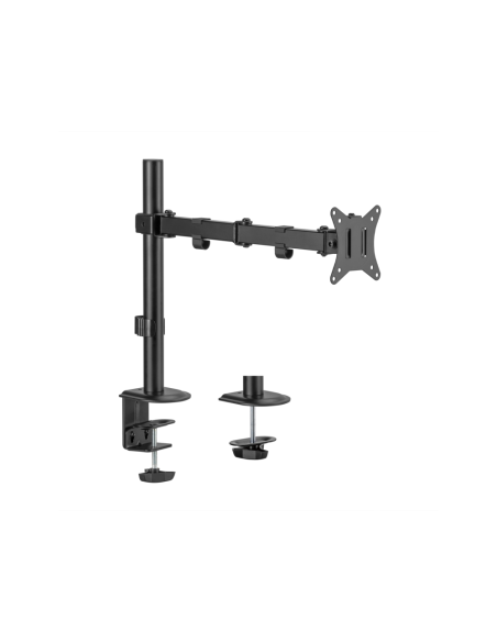 AISENS Soporte de Mesa ECO Giratorio e Inclinable para Monitor/TV 9Kg (3 Pivotes, 1 Brazo) de 17-32, Negro