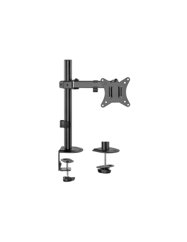 AISENS Soporte de Mesa ECO Giratorio e Inclinable para Monitor/TV 9Kg (3 Pivotes, 1 Brazo) de 17-32, Negro