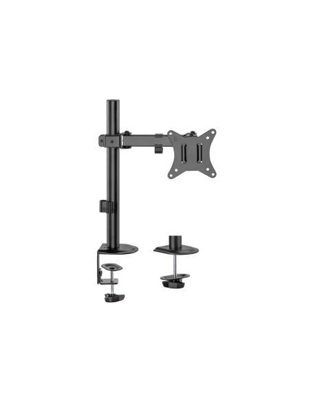 AISENS Soporte de Mesa ECO Giratorio e Inclinable para Monitor/TV 9Kg (3 Pivotes, 1 Brazo) de 17-32, Negro