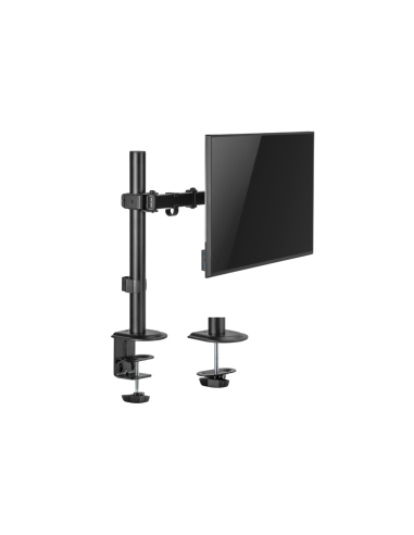 AISENS Soporte de Mesa ECO Giratorio e Inclinable para Monitor/TV 9Kg (3 Pivotes, 1 Brazo) de 17-32, Negro