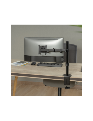 AISENS Soporte de Mesa ECO Giratorio e Inclinable para Monitor/TV 9Kg (3 Pivotes, 1 Brazo) de 17-32, Negro