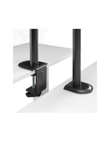 AISENS Soporte de Mesa ECO Giratorio e Inclinable para Monitor/TV 9Kg (3 Pivotes, 2 Brazos) de 17-32, Negro