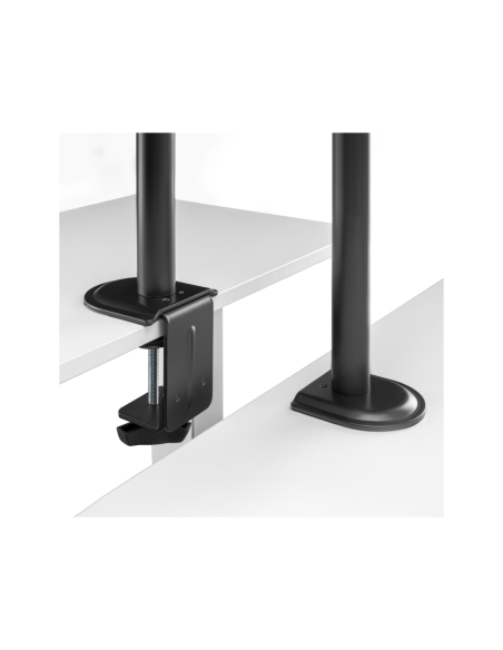 AISENS Soporte de Mesa ECO Giratorio e Inclinable para Monitor/TV 9Kg (3 Pivotes, 2 Brazos) de 17-32, Negro
