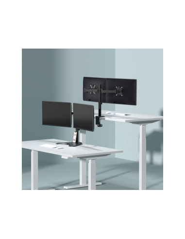 AISENS Soporte de Mesa ECO Giratorio e Inclinable para Monitor/TV 9Kg (3 Pivotes, 2 Brazos) de 17-32, Negro