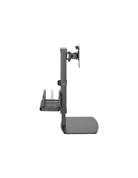 AISENS Soporte de Mesa ECO Giratorio e Inclinable para Monitor/TV y Mini PC 8Kg de 17-32, Negro