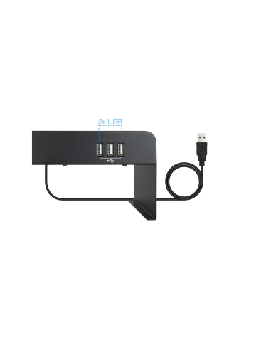 TooQ TQMR0124 soporte para monitor Escritorio Negro