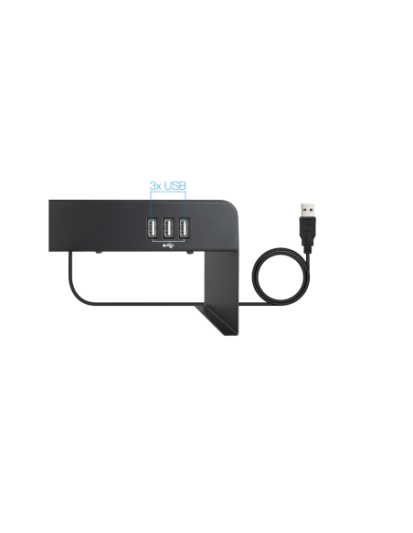 TooQ TQMR0124 soporte para monitor Escritorio Negro