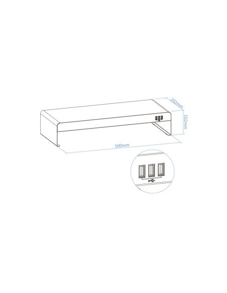 TooQ TQMR0124 soporte para monitor Escritorio Negro