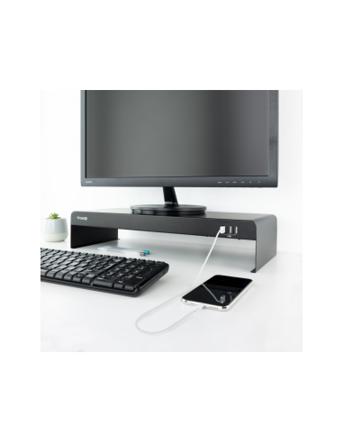 TooQ TQMR0124 soporte para monitor Escritorio Negro