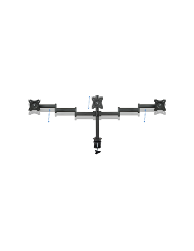 TooQ DB1327TN-B soporte para monitor 68,6 cm (27") Negro Escritorio