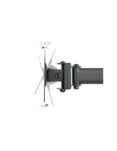 TooQ DB1327TN-B soporte para monitor 68,6 cm (27") Negro Escritorio