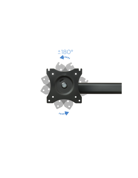 TooQ DB1327TN-B soporte para monitor 68,6 cm (27") Negro Escritorio