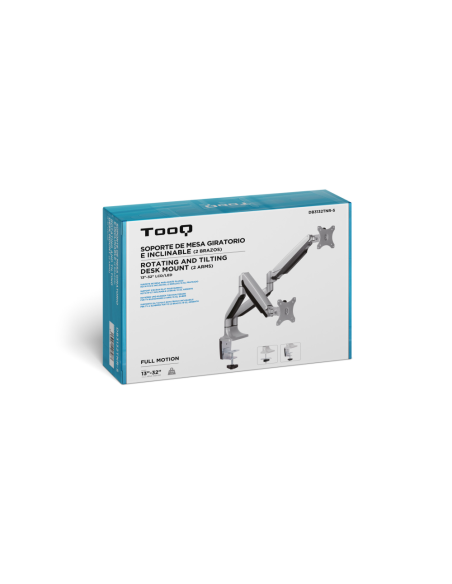 TooQ DB3132TNR-S soporte para monitor 81,3 cm (32") Escritorio