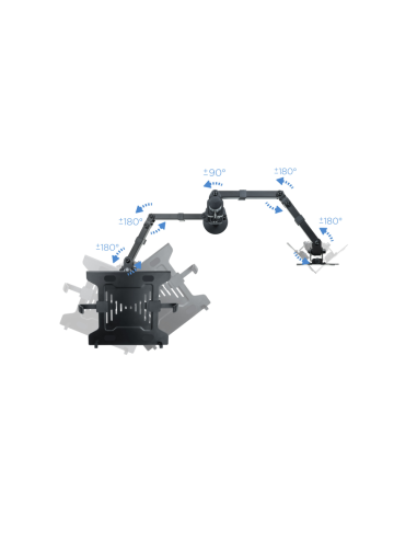 TooQ Soporte de mesa para pantalla 13"-32" y portátil