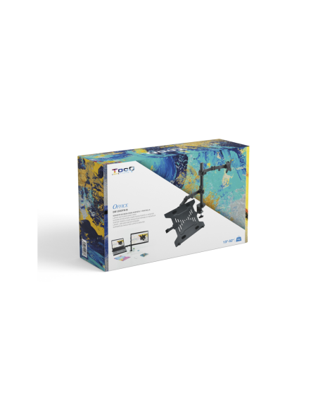 TooQ Soporte de mesa para pantalla 13"-32" y portátil