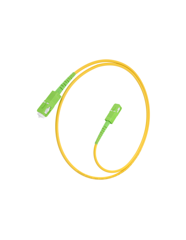 AISENS Cable Fibra Óptica Latiguillo G657A2 3.0 9/125 SMF Simplex CPR DCA LSZH, SC/APC-SC/APC, Amarillo, 1.0m